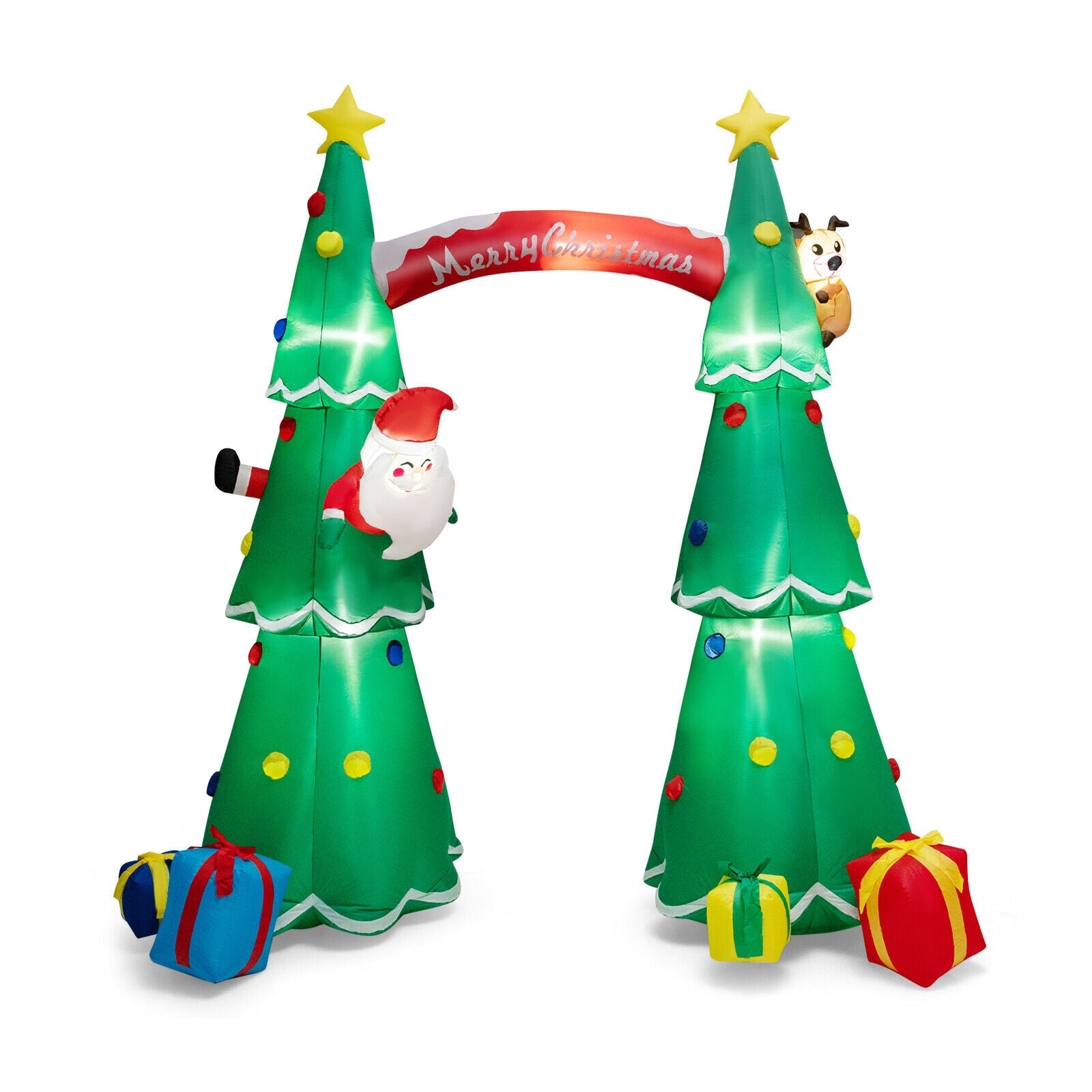 Relaxacare, 10 Feet Tall Inflatable Christmas Arch with LED and Built-in Air Blower