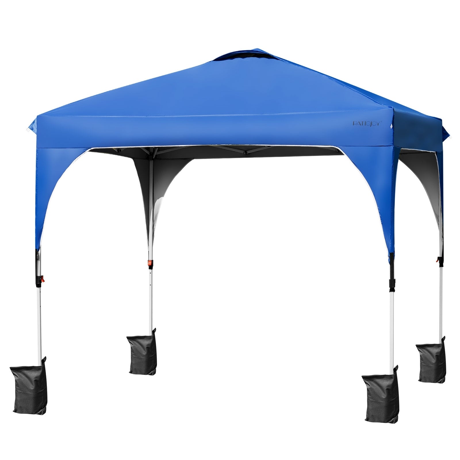 Costway, 10 Feet x 10 Feet Outdoor Pop-up Camping Canopy Tent with Roller Bag-Blue