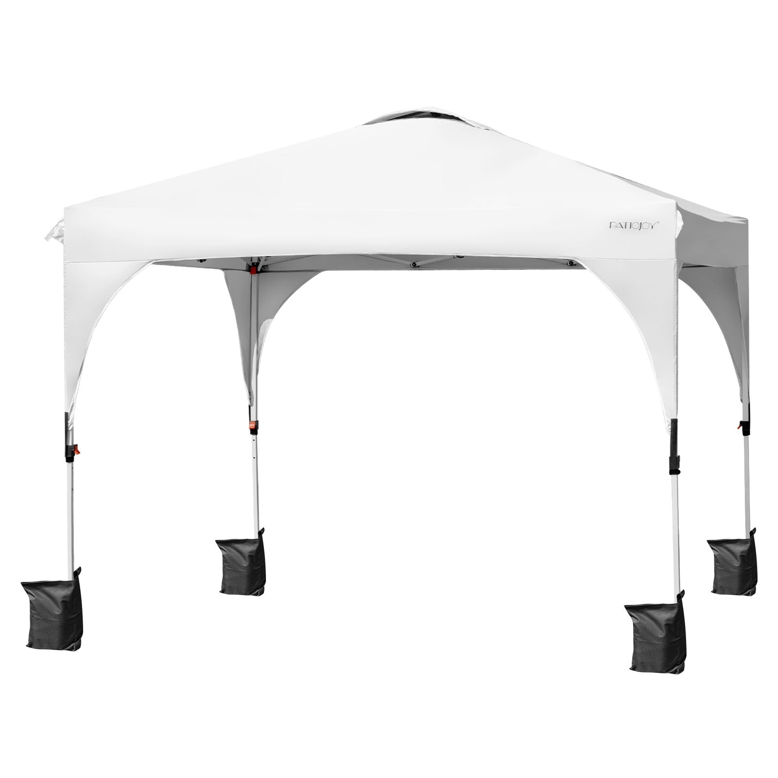 Costway, 10 Feet x 10 Feet Outdoor Pop-up Camping Canopy Tent with Roller Bag-White