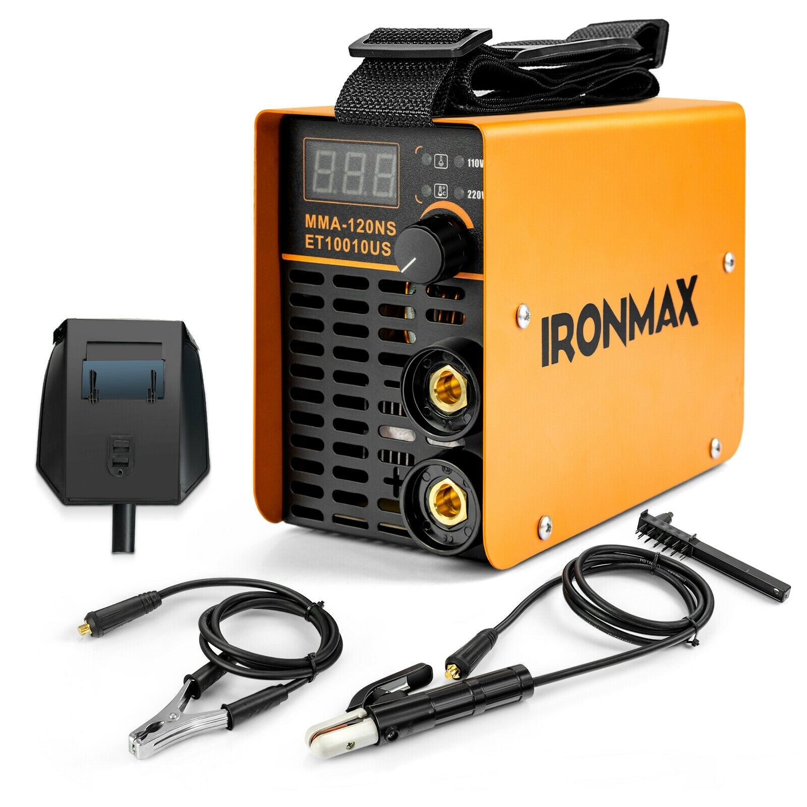 Costway, 110V/220V ARC Welder Mini Welding Machine IGBT with Digital LCD and Electrode Holder