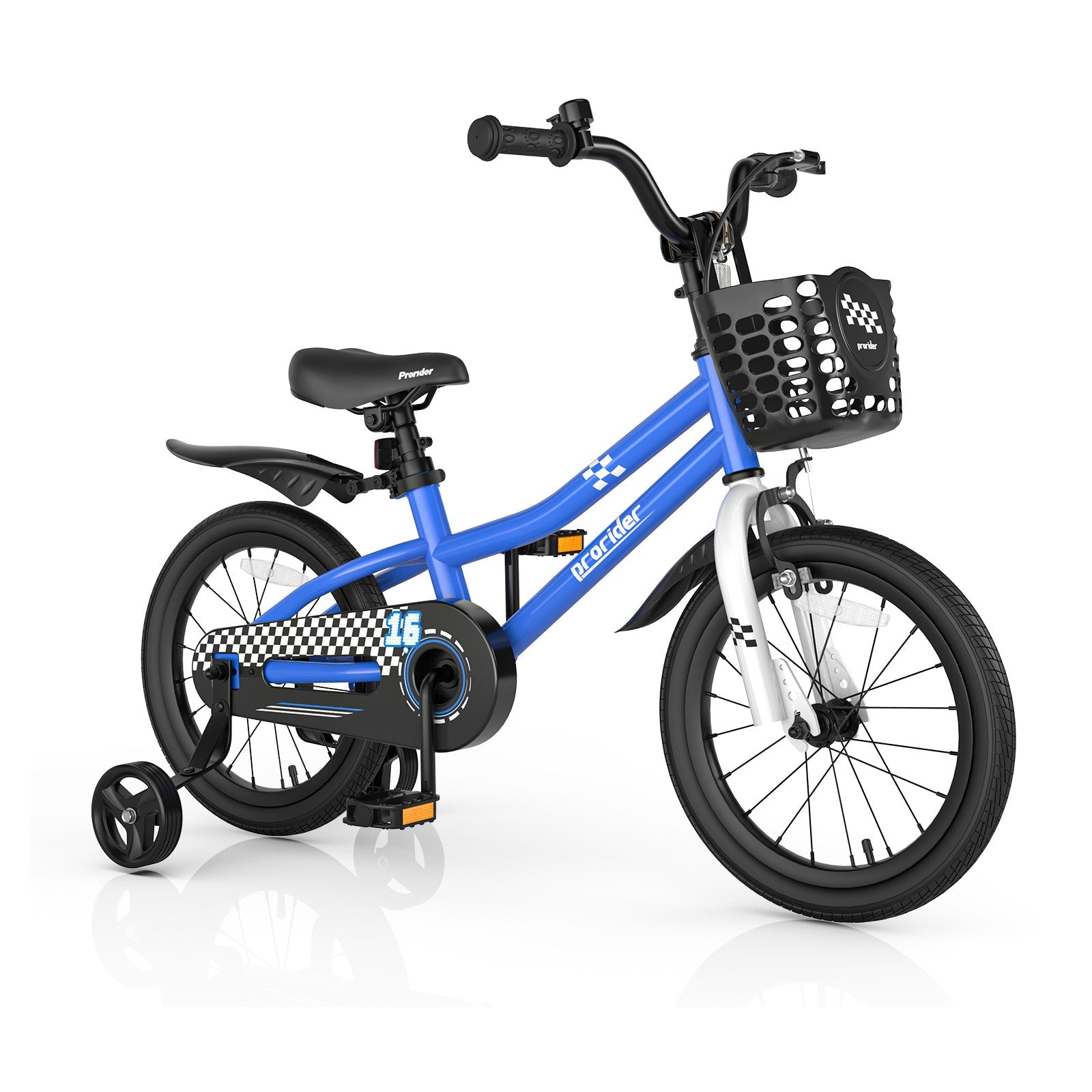 Relaxacare, 16 Inch Kid's Bike with Removable Training Wheels-Navy