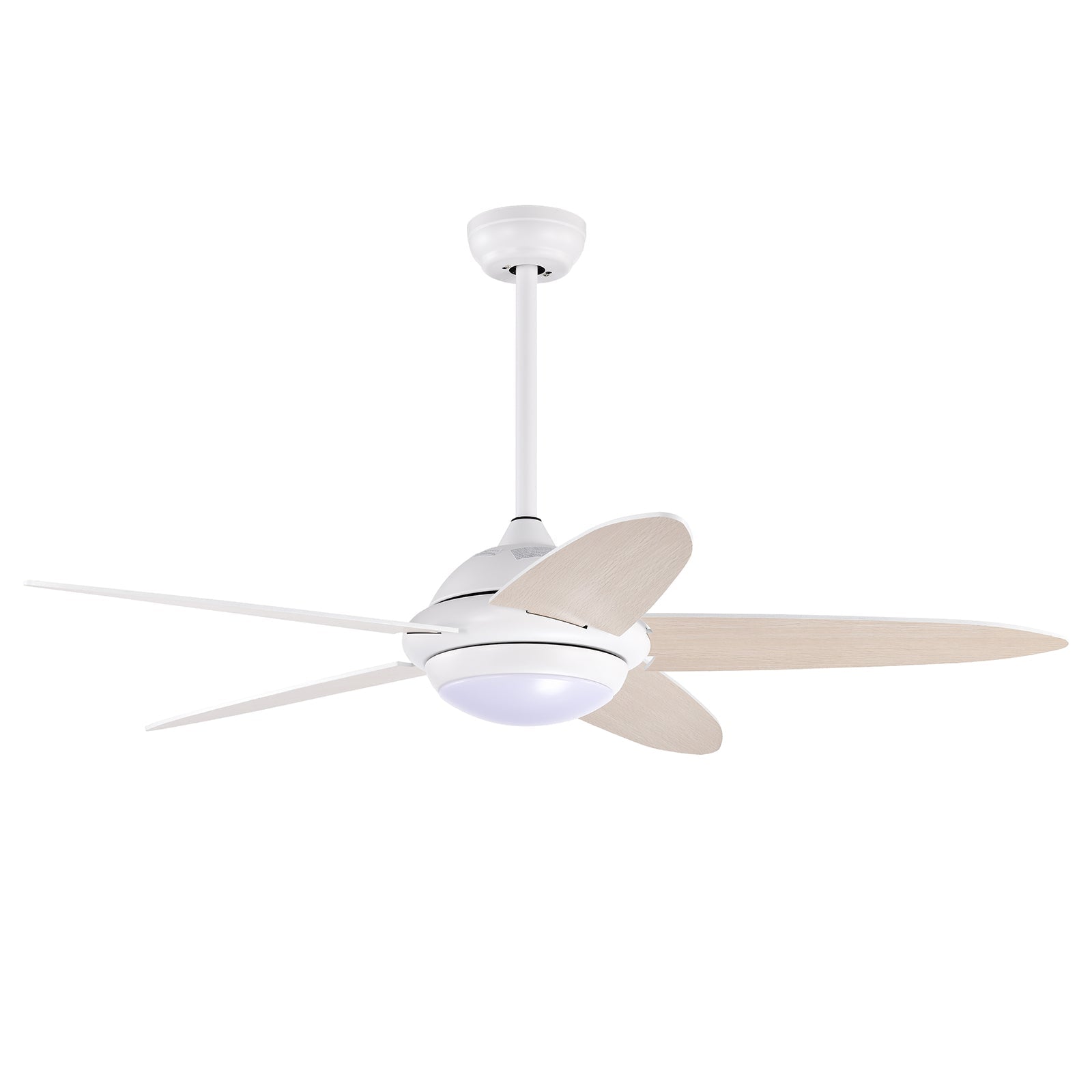 Relaxacare, 52 Inch Ceiling Fan with Lights and 3 Lighting Colors-White